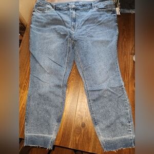 NWT Old Navy Plus Size Rock Star Suoer Skinny Light Blue Ankle Jeans Sz 24